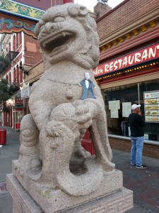 Mini-Ben at the Gate of Harmonious Interest in Victoria, BC